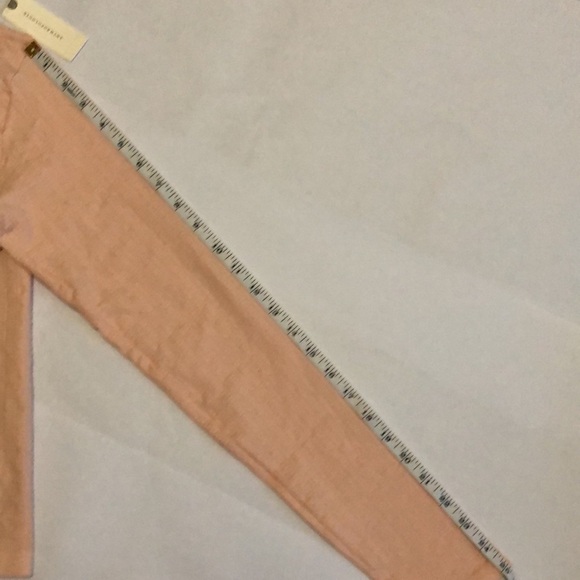 💛 L 💛 NWT Anthro Ribbed Scoop Back Light Pink Long Sleeve​ - Picture 7 of 9